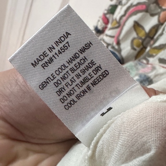 THML 100% Cotton A-Line Dress Tiered Ruffle Hem Colorful Allover Print Sz Small - Picture 4 of 17